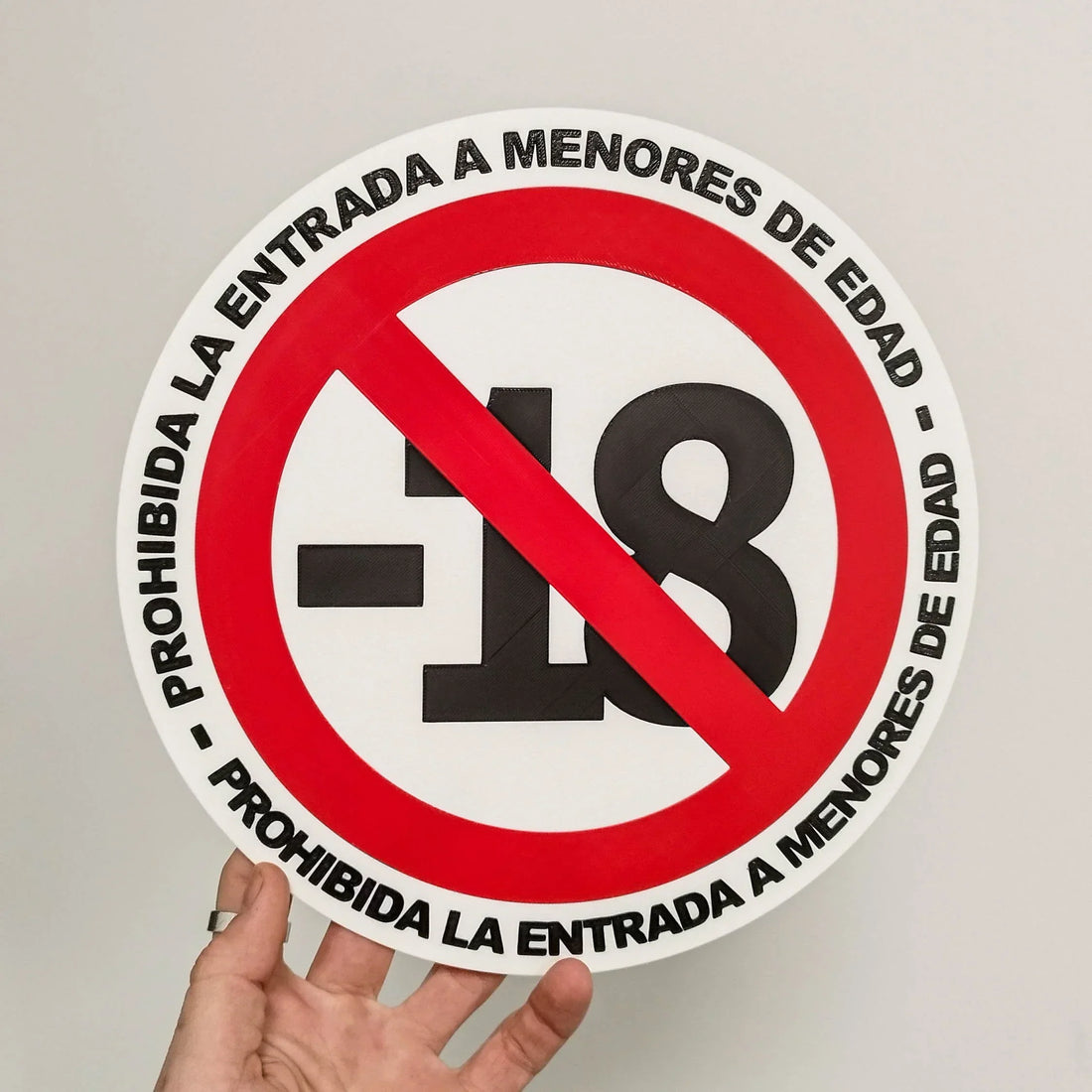 Cartel Prohibida entrada a menores de edad